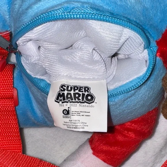 Nintendo Red and Blue Mario Plush Backpack, EUC - Picture 6 of 11